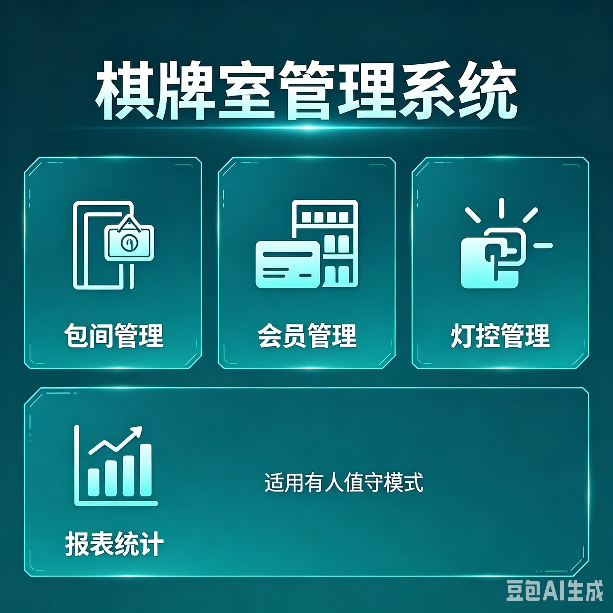 棋牌室管理系统有人值守模式